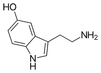 Formula química de la serotonina